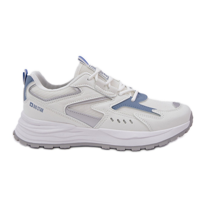 Sapatos esportivos femininos Big Star NN274A094 Sistema de Hi-Poly Sistema Branco-azul