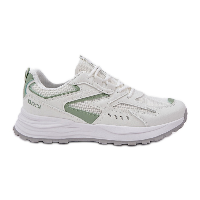 Sapatos esportivos femininos Big Star NN274A095 Sistema de Hi-Poly Sistema de Branco Verde