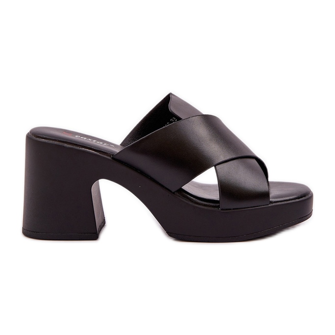 Flip -flops leves no pilar de couro Eco Black preto