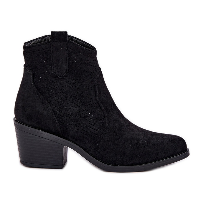 Botas de cowboy para Eco Suede Oliazowe S.Barski Hy51-061 Black preto