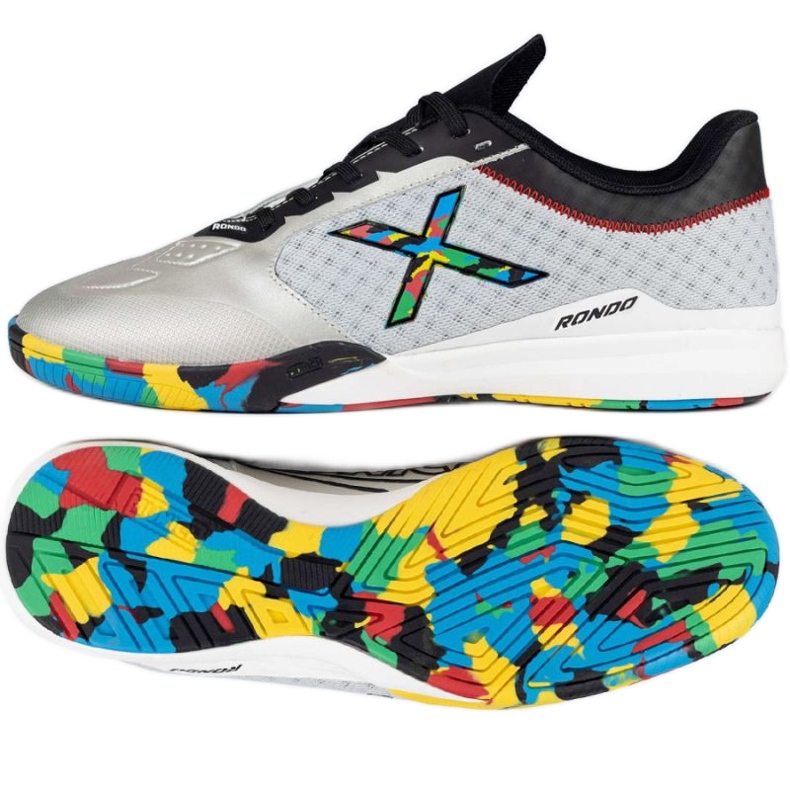 Munich Sapatos de futebol Munique Rondo Olympix em 4770014 prata