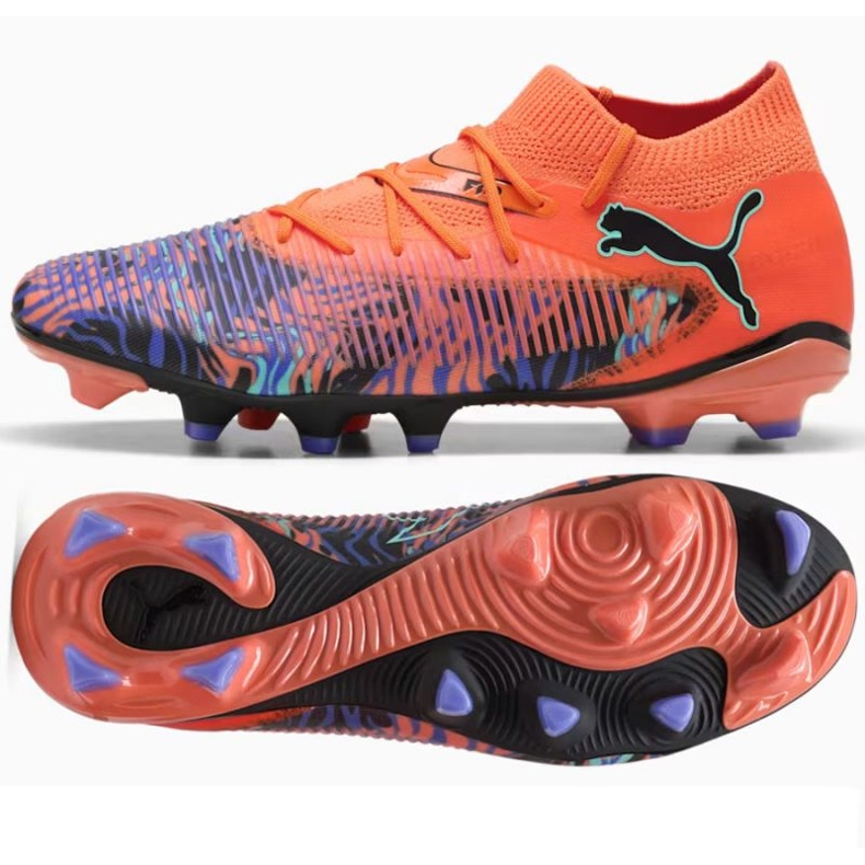 Puma Future 8 Match Creativity FG/AG 108431-01 Sapatos de futebol laranja