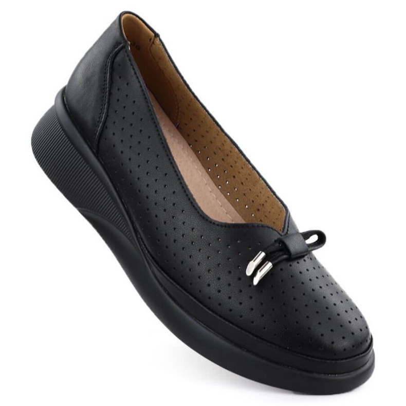 Sapatos na plataforma Vinceza 7896 Black OpenWork preto