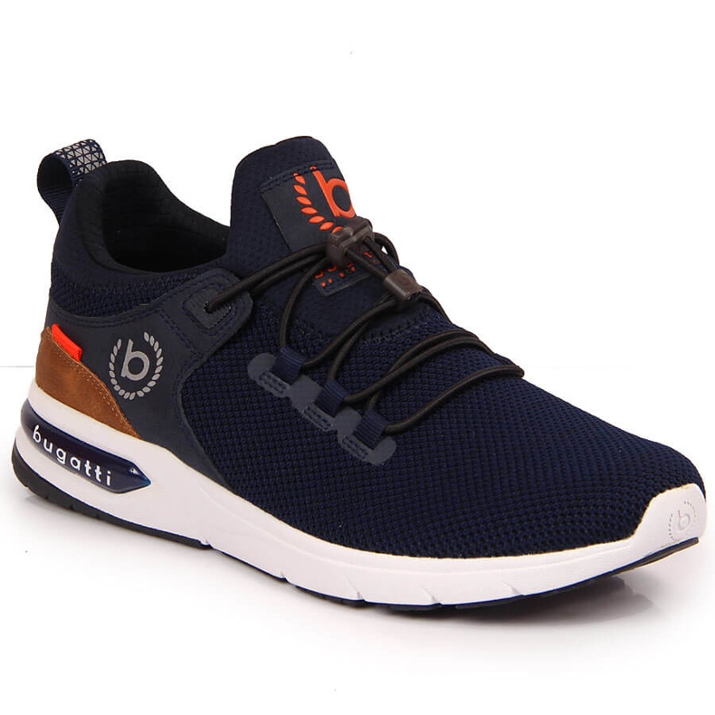 Sapatos esportivos masculinos azul bugatti JJ153028