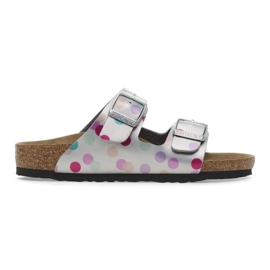 Birkenstock Arizona BS 1029805 FLOPS em bolinhas prata Birkenstock Arizona BS 1029805 FLOPS em bolinhas prata