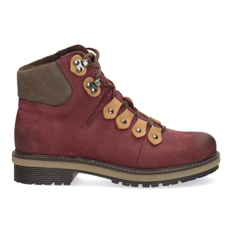 Olivier Borgonha de couro feminino 5-0958-013 vermelho