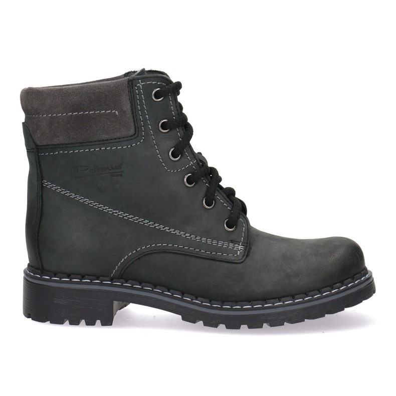 Polbut Botas de couro feminino preto preto 5-0739-015