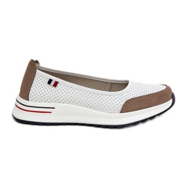 Bailarinas de couro branco Bailarinas de couro branco