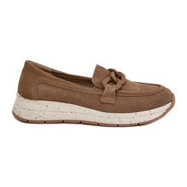 S.Barski Suades mocassins na plataforma com D&amp;A TW552 Brown Chain marrom