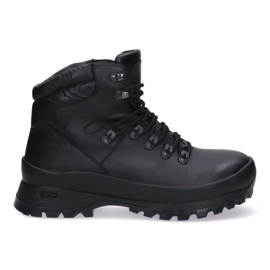 Sapatos táticos de trekking sólidos-myśliwskie bison Pollonus preto 6-0126-001