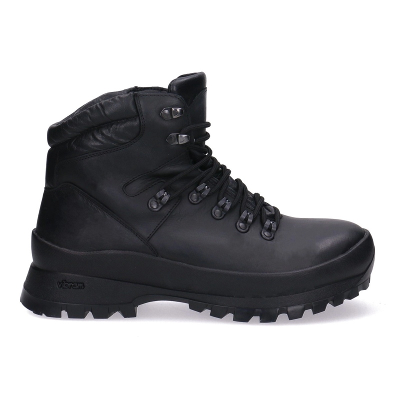 Sapatos táticos de trekking sólidos-myśliwskie bison Pollonus preto 6-0126-001