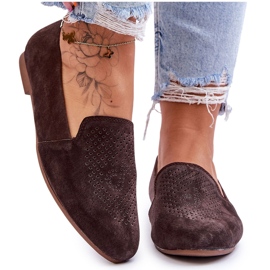 S.Barski Mocassim Confortável em Camurça Marrom Giovana castanho S.Barski Mocassim Confortável em Camurça Marrom Giovana castanho