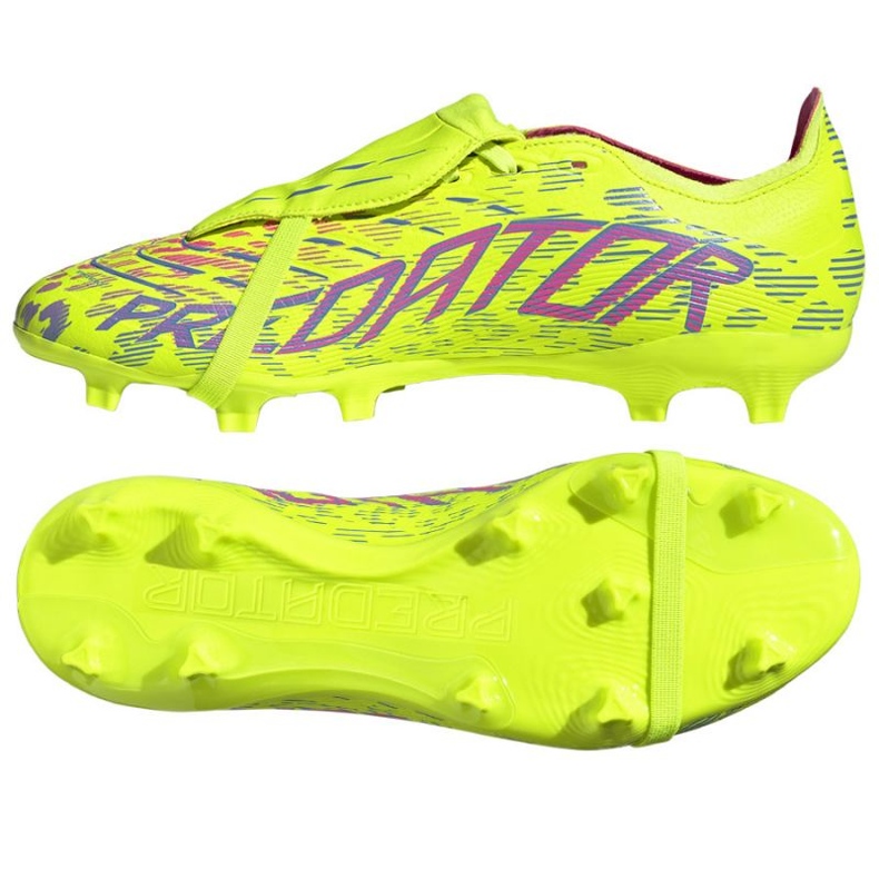 Adidas Predator League FT FG/MG JP9827 Sapatos de futebol amarelo