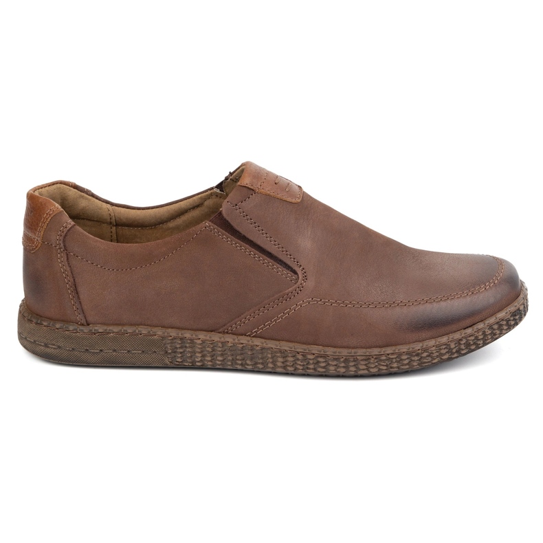 KOMODO Sapatos de couro masculino casual 854/2 marrom castanho