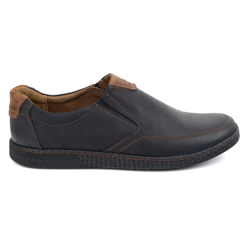 KOMODO Sapatos de couro masculino casual 854/2 preto