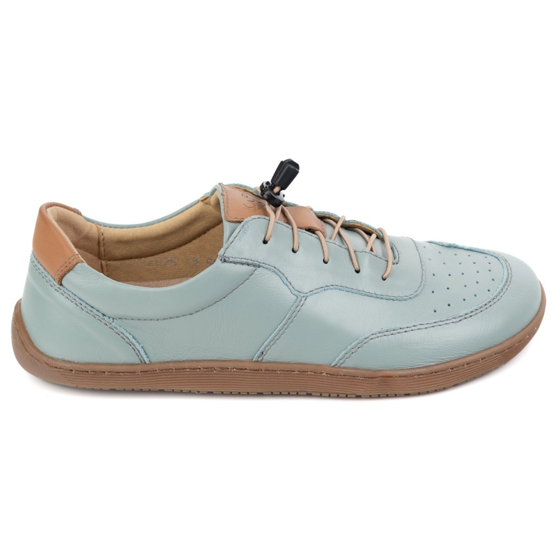 Kampol Sapatos de couro minimalista descalistas 500/24 ​​pistaches verde