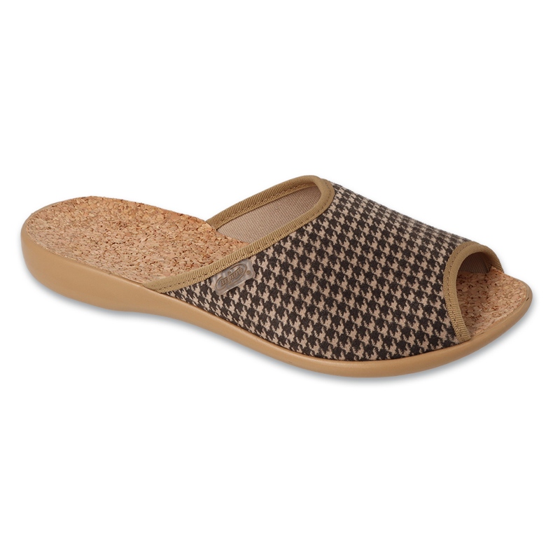 Slippers femininos de Befado PU 254D161 Cork Insert preto