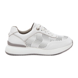 S.Barski Sapatos esportivos de couro tênis S. Barski LR51-551 branco