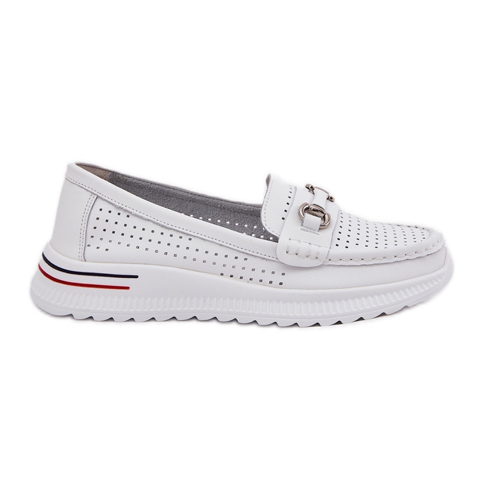 Open Work Vinceza Ballerinas Natural 95331 White branco
