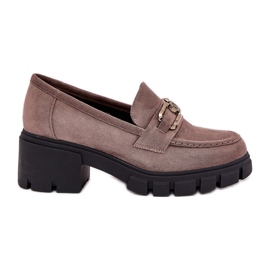Vinceza Eco Camurate os sapatos femininos com decoração Vincez 39921 Dark Beige bege Vinceza Eco Camurate os sapatos femininos com decoração Vincez 39921 Dark Beige bege