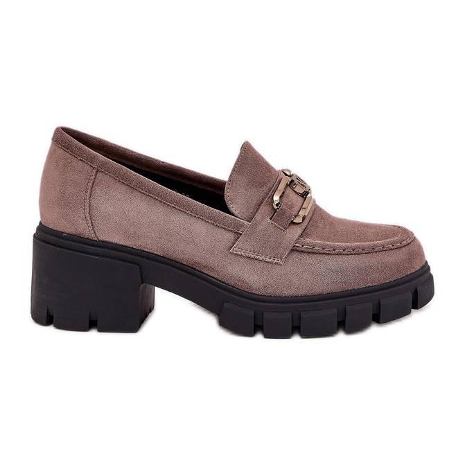 Vinceza Eco Camurate os sapatos femininos com decoração Vincez 39921 Dark Beige bege
