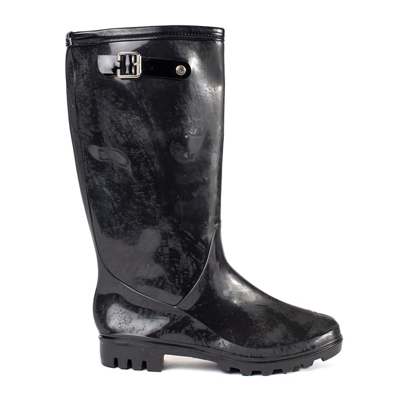 Shelvt Galoshes de mulheres pretas envernizadas preto