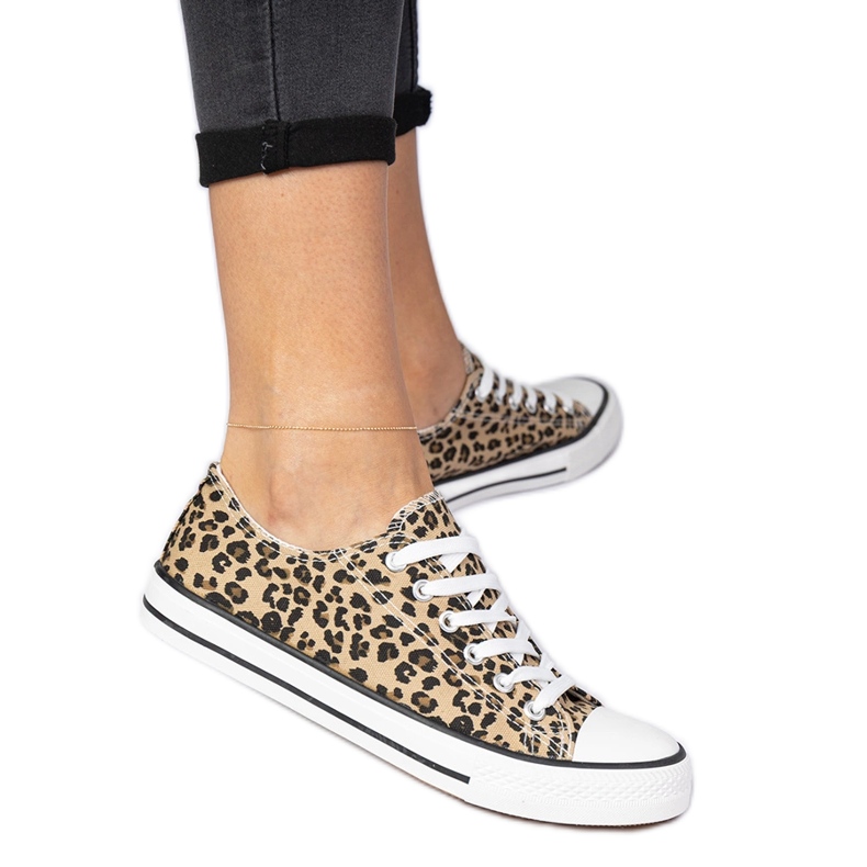 Tênis femininos clássicos da Pantera bege