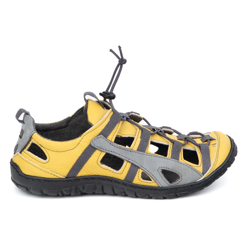 Olivier Sapatos de bicicleta de couro masculino 262kz amarelo