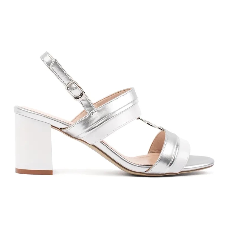 Sandálias metálicas no Srebre Sergio Leone Post prata