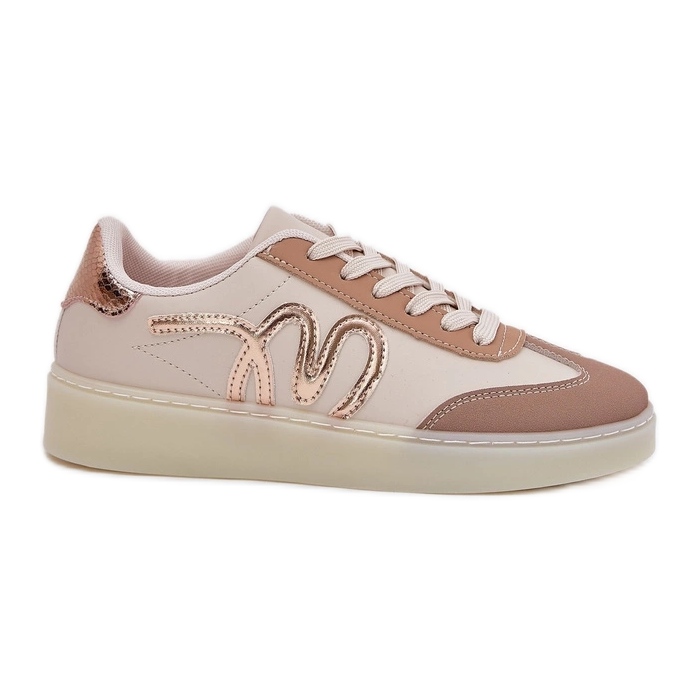 Low Women's Sports Shoes com Eco Leather Bege