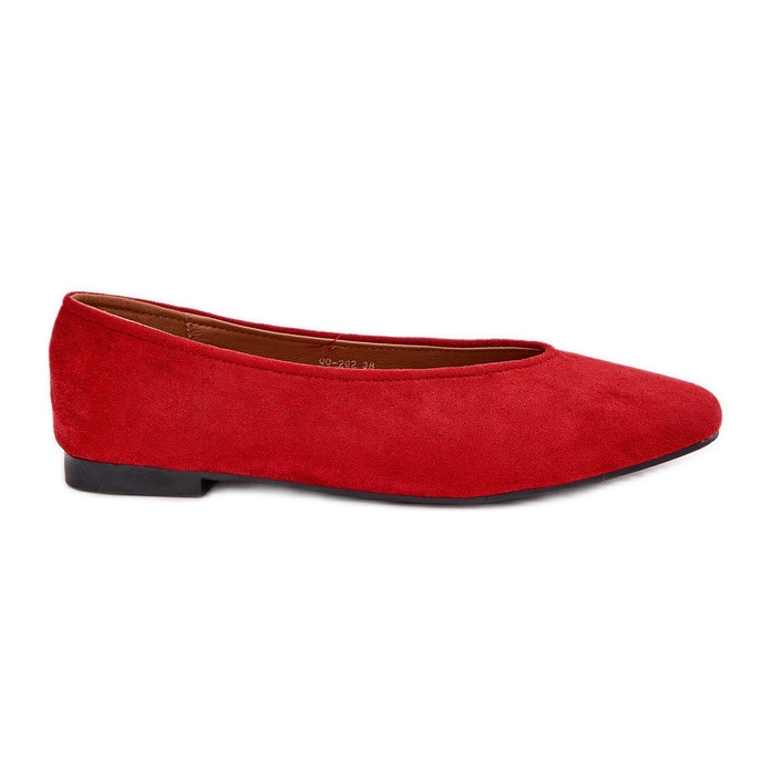 Ballerinas clássicas com Eco Suede Red vermelho
