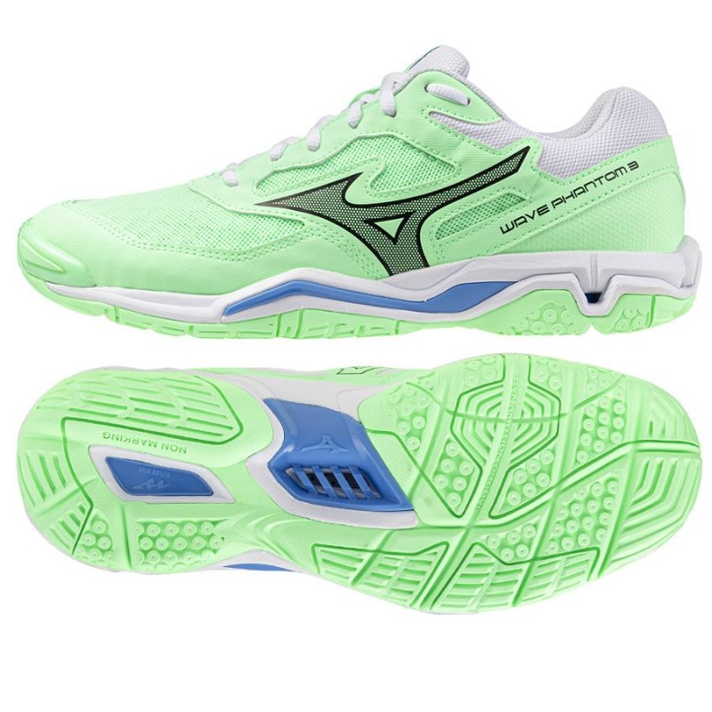 Mizuno Wave Phantom 3 x1ga226002 Sapatos de handebol verde