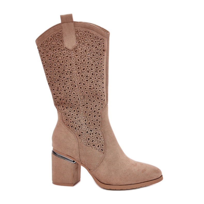 S.Barski Botas abertas de meio-pau Cowboy S. Barski Hy51-238 bege