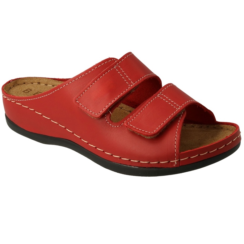 Dr.orto Befado Flipers de couro feminino 158d283 vermelho