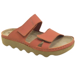 Flipers de couro feminino Befado 158d273 Brown marrom