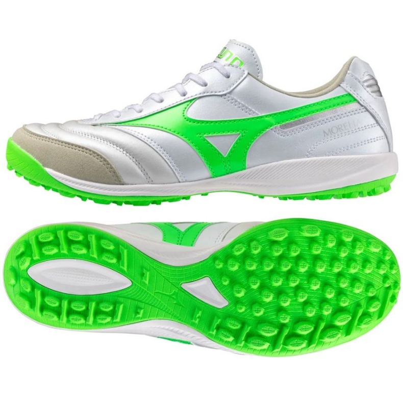 Sapatos de futebol Mizuno Morelia Hall Elite TF Q1GA251237 branco Sapatos de futebol Mizuno Morelia Hall Elite TF Q1GA251237 branco