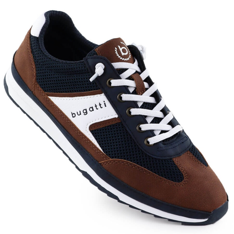 Sapatos esportivos masculinos casuais azul bugatti rr153131
