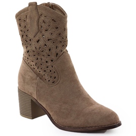 BOTAS ABRIL DE MULHERES CULHA BROWN S.BARSKI HY51-125 castanho