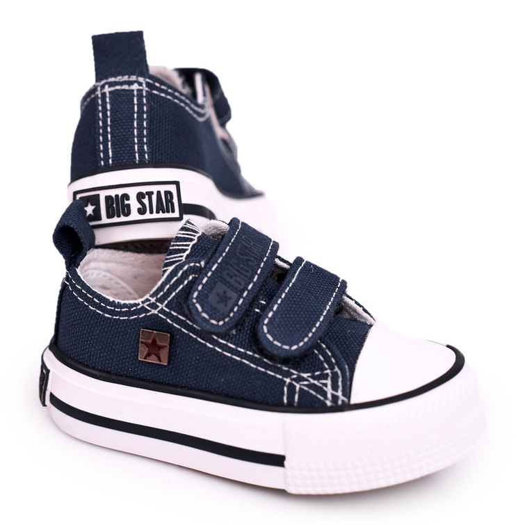 Tênis infantis com velcro Big Star HH374201 azul marinho