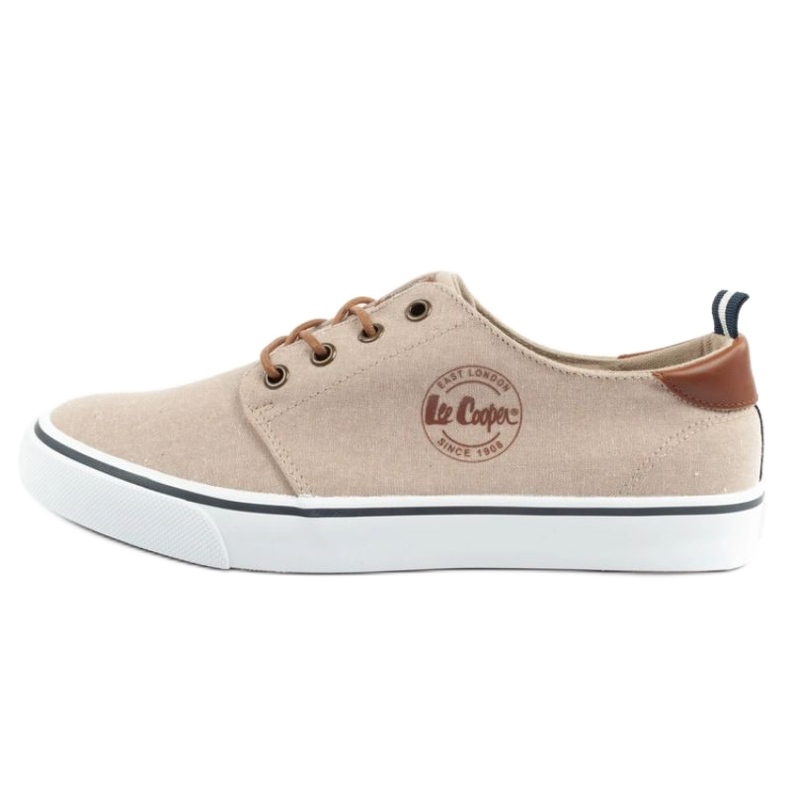 Lee Cooper LCW-25-02-3243M Shoes masculinos de tênis bege masculinos