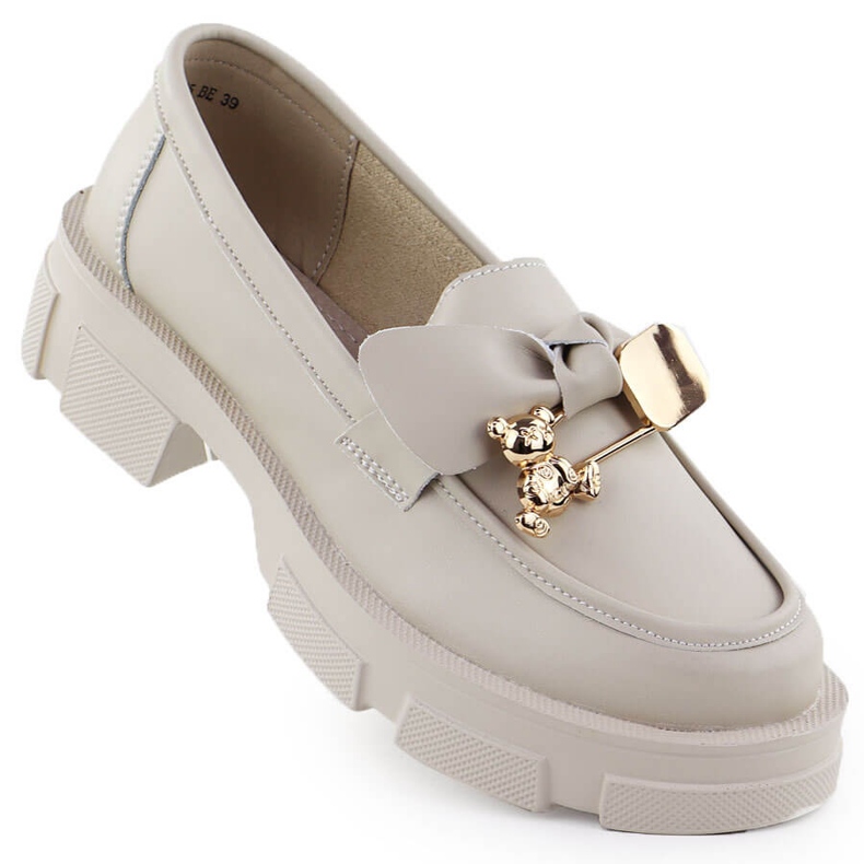 Salto feminino de couro Filippo DP610 Couro bege