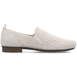 Sapatos têxteis femininos OpenWork bege Rieker 51969-90