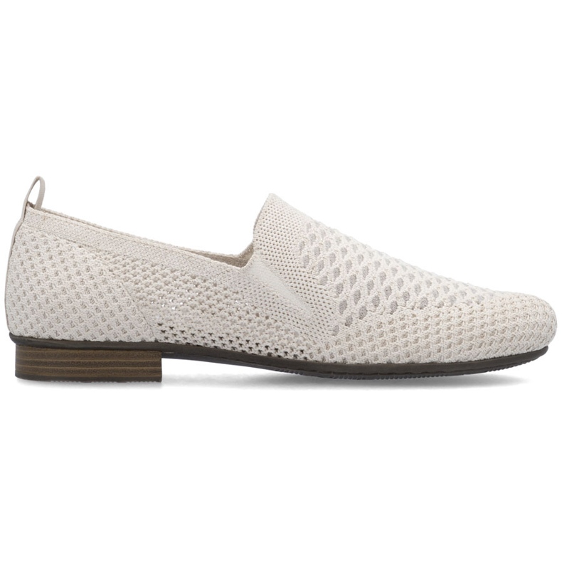 Sapatos têxteis femininos OpenWork bege Rieker 51969-90