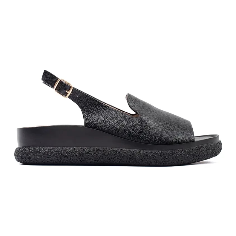 Goodin Sandálias femininas confortáveis ​​pretas preto