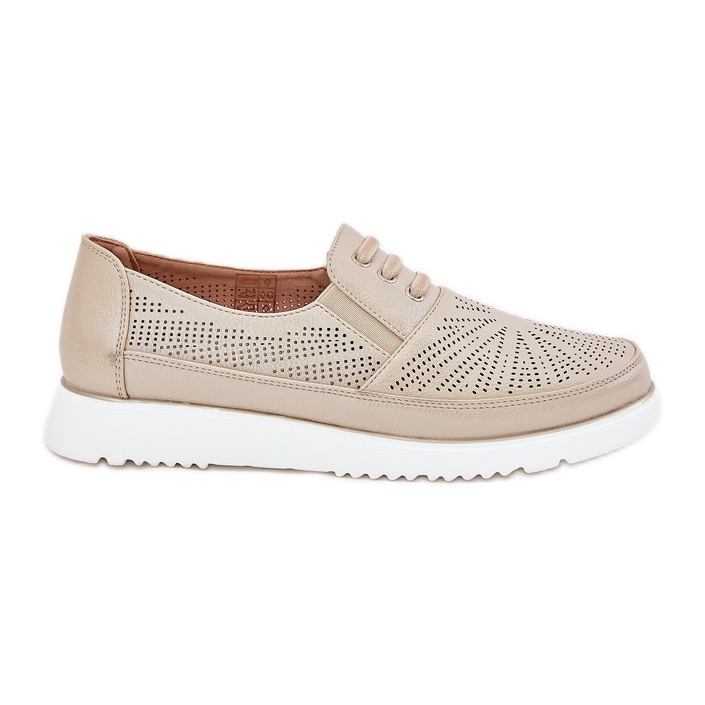 Sapatos femininos, sapatos de ouro de ouro aberto dourado