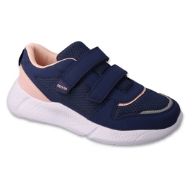 Esporte infantil Befado com Velcro 452Y004 azul marinho/rosa Esporte infantil Befado com Velcro 452Y004 azul marinho/rosa