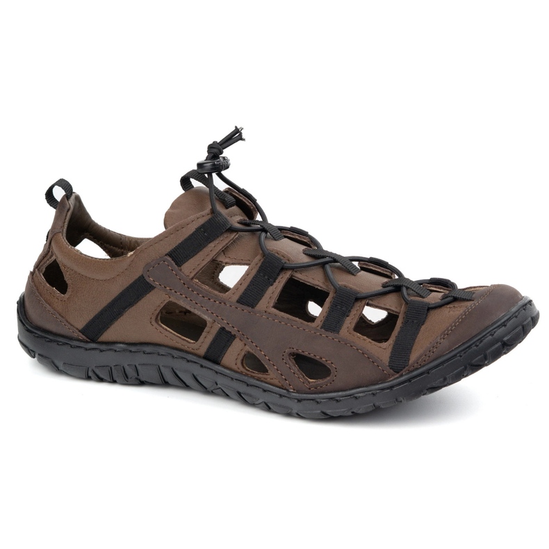 Olivier Sapatos de bicicleta de couro masculino 262kz Brown castanho