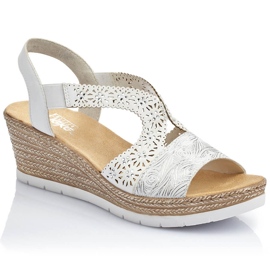 Sandálias femininas brancas Rieker OpenWork Padrão branco