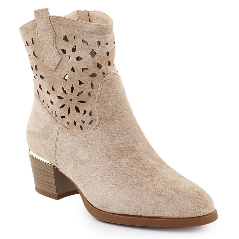 BOTAS ABRIL DE MULHERES BEIGE BEIGE Vinceza 58452 bege