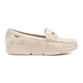 Goodin Mocassins Golden Openwork com um elemento de ouro dourado